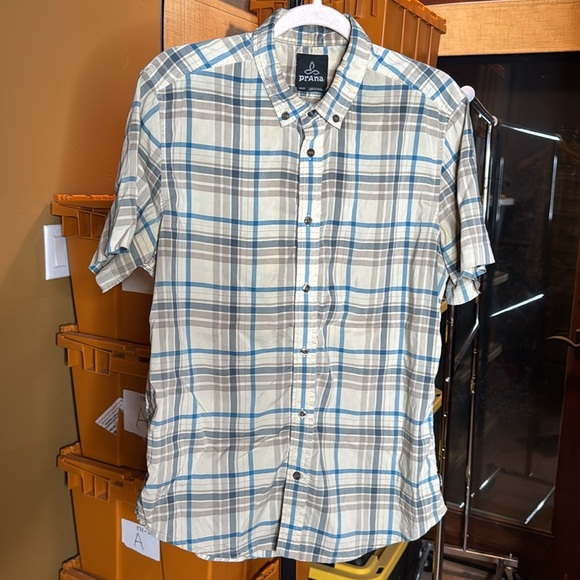 PrAna Granger Tailored Short-Sleeve Shirt Size Medium - Picture 2 of 7